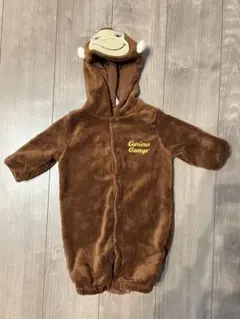 おさるのジョージ ロンパース 猿 フード付き着ぐるみ 50-70cm