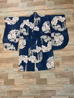 花柄ネイビー着物とシンプル着物セット
