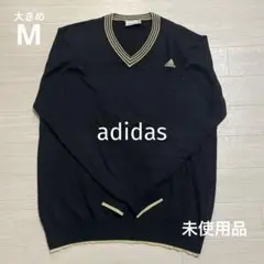 未使用品 アディダス メンズ ゴルフ 薄手 セーター 黒 サイズ大きめM