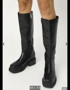 ロングブーツ 黒 23.5