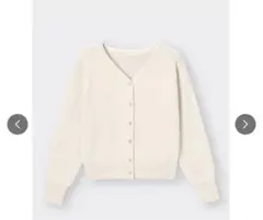 GU ベージュ Vネック カーディガン Mサイズ