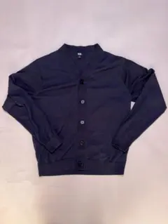 ユニクロ ネイビー　ニット Vネック カーディガン