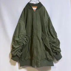 ◆SIMPLICITE◆ 中綿入り　ミリタリージャンバー　カーキ　オーバーサイズ