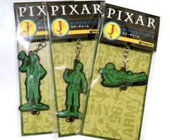 ハッピーくじ　ピクサー　トイストーリー　グリーンアーミーメン ラバーチャーム