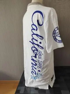 ガッチャ 　刺繍　半袖 Tシャツ ホワイト メンズ