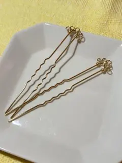 金属製 かんざしパーツ 2本セット