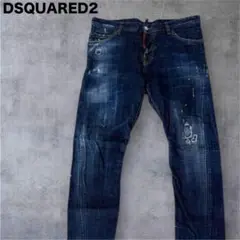 DSQUARED2 クールガイジーンズ ビッグタグ スリムフィット デニムパンツ