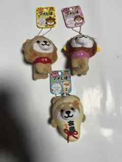 旅するマメしば　　広島限定 ぬいぐるみキーホルダー 3個セットのサムネイル