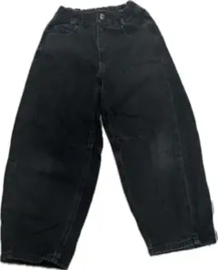 GU ブラック バレルレックパンツ 130