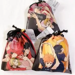 未使用　ハイキュー　巾着　まとめ売り　烏野　音駒　稲荷崎　日向　影山　孤爪　黒尾