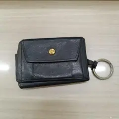イルビゾンテ　ブラックレザーコインケース キーホルダー付き