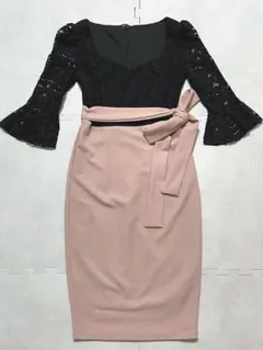 キャバクラ ドレス タイト レース リボン ウエスト ナイト デイジーストア