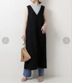 【ベイクルーズ】spick&span 2way バック釦フレアーワンピ　38