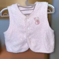 ★ファミリア familiar タオルパイル生地ベスト　ピンク (70-85)