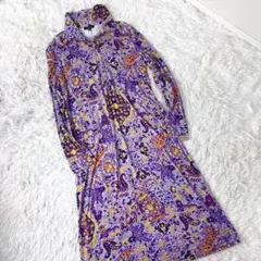 エトロ　ETRO カットソー　ロングワンピース　パープル　Lサイズのサムネイル