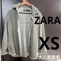 【大人気完売】zara コーデュロイシャツ　カーキ　XS ジャケット