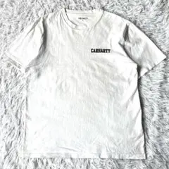 カーハート CARHARTT ホワイト Tシャツ ワンポイントロゴ L 353