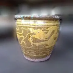 ピータン壺 メダカ鉢 金魚鉢 龍柄 大型焼き物 - メルカリ