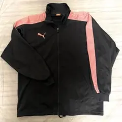 【美品】プーマ　ピンク　トラックジャケット　ジャージ　S-M　ビッグロゴ　胸刺繍