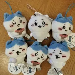 ハチワレだらけマスコット5体、いろんな泣き顔ちいかわマスコット1体6個セット