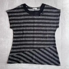 cahier sauvage ボーダーニット ブラック M〜L 古着