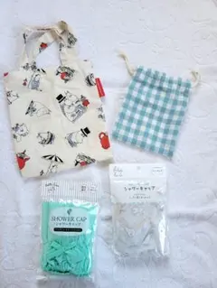 ムーミン　ミニトートバッグ+ミニ巾着+シャワーキャップ