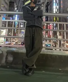 グリーン ワークパンツ