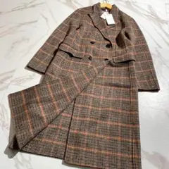 24aw　未使用　5万　トミーヒルフィガー　ウール　ダブル　チェックコート