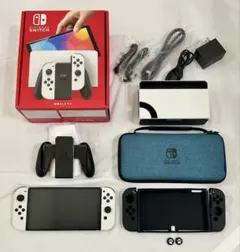 Switch 本体　有機ELモデル　ホワイト★ケース、カバー、保護フィルム付き