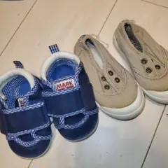 ベビー靴　12cm. 14cm (たぶん)　２足組