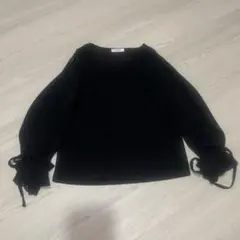 INGNI フリル レース 切替 長袖 編み上げ トップス