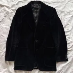 【60s】Scotts Grey Ltd ベロア テーラードジャケット ブラックのサムネイル