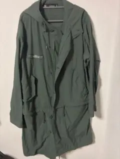 GUアンダーカバー　オリーブグリーン モッズコート フード付き