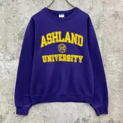 JERZEES　カレッジ　ASHLAND　長袖　スウェット　古着　パープル紫　S