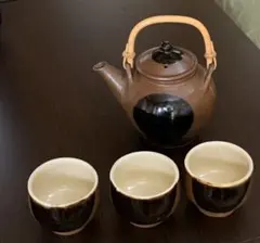 陶器製急須と湯呑みセット