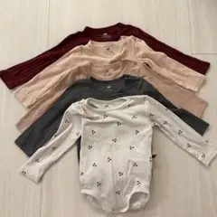 H&M 長袖ボディスーツセット 74cm 6-9m 5枚