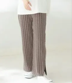 B:MING by BEAMS カット ジャカード パンツ　ニット　カジュアル