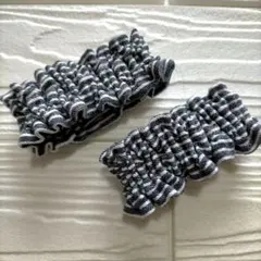 アームバンド　紺ストライプ　ハンドメイド