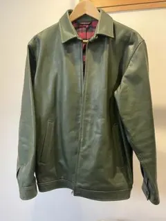 最終価格XLARGE グリーンレザージャケット