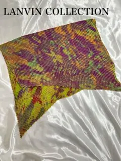 LANVIN COLLECTION プリーツストール　リバーシブル　マフラー