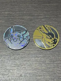 ポケモンカード　コイン　ピカチュウ&メガリザードンY