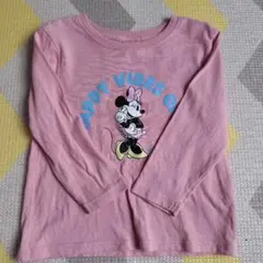 しまむら　キッズ　ミニーちゃん　長袖　トップス　ロンＴ