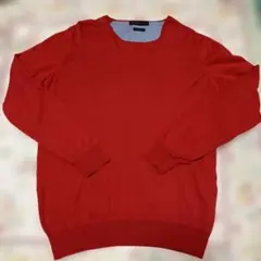 ZARA MAN 赤色 長袖シャツ（セーター ）Lサイズ