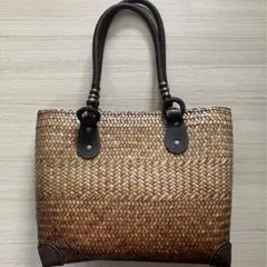 ※値下げしました※【新品未使用】かごバック　編み込み　海外