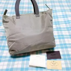 確実本物＊PRADA　プラダ　2WAYトートバッグ　グレー