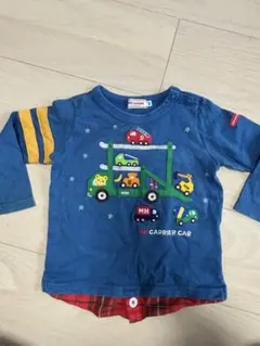 ミキハウス 車刺繍 長袖カットソー 80cm