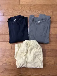 UNIQLO U 3点セット 150 ロンT ハーフパンツ
