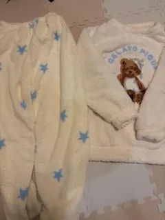 【✨新品パジャマ✨】 アイボリー パジャマ 上下セット　セットアップ