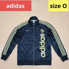 adidas アディダス 長袖 トラックジャケット　Oサイズ　ブラック×ゴールド