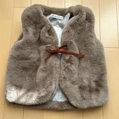 新品　バースデイ　mamaraku ファーベスト　ボアベスト　110
